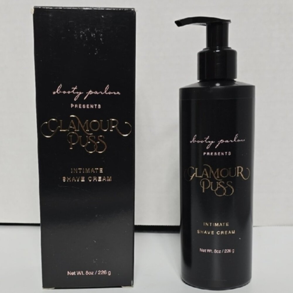 ONE BOX - NIB Glamour Puss Intimate Shave Cream - Black Pump Bottle - 8 OZ